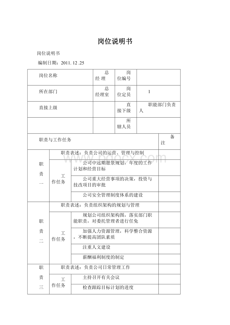 岗位说明书Word格式.docx_第1页