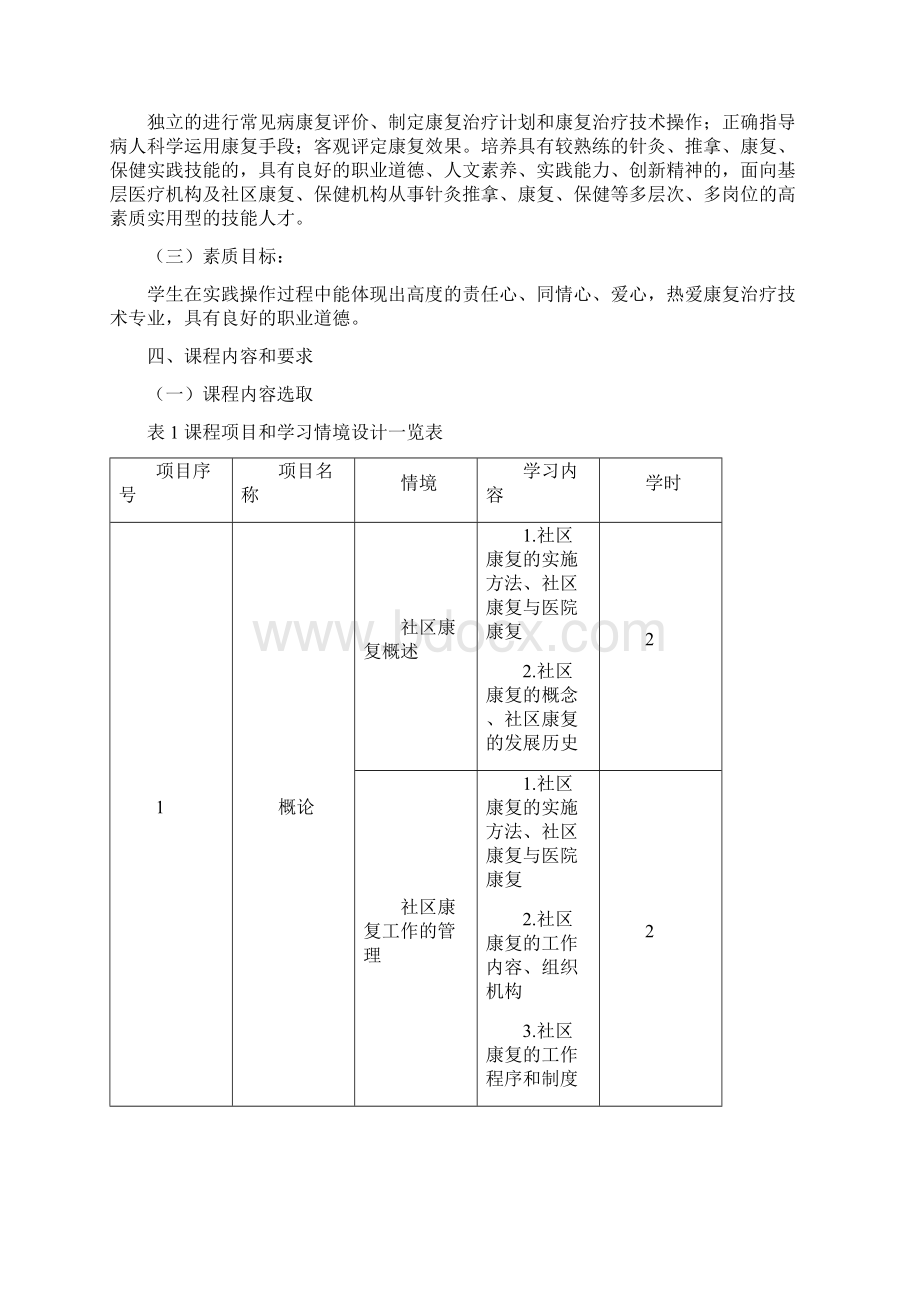 《社区康复》程标准.docx_第3页