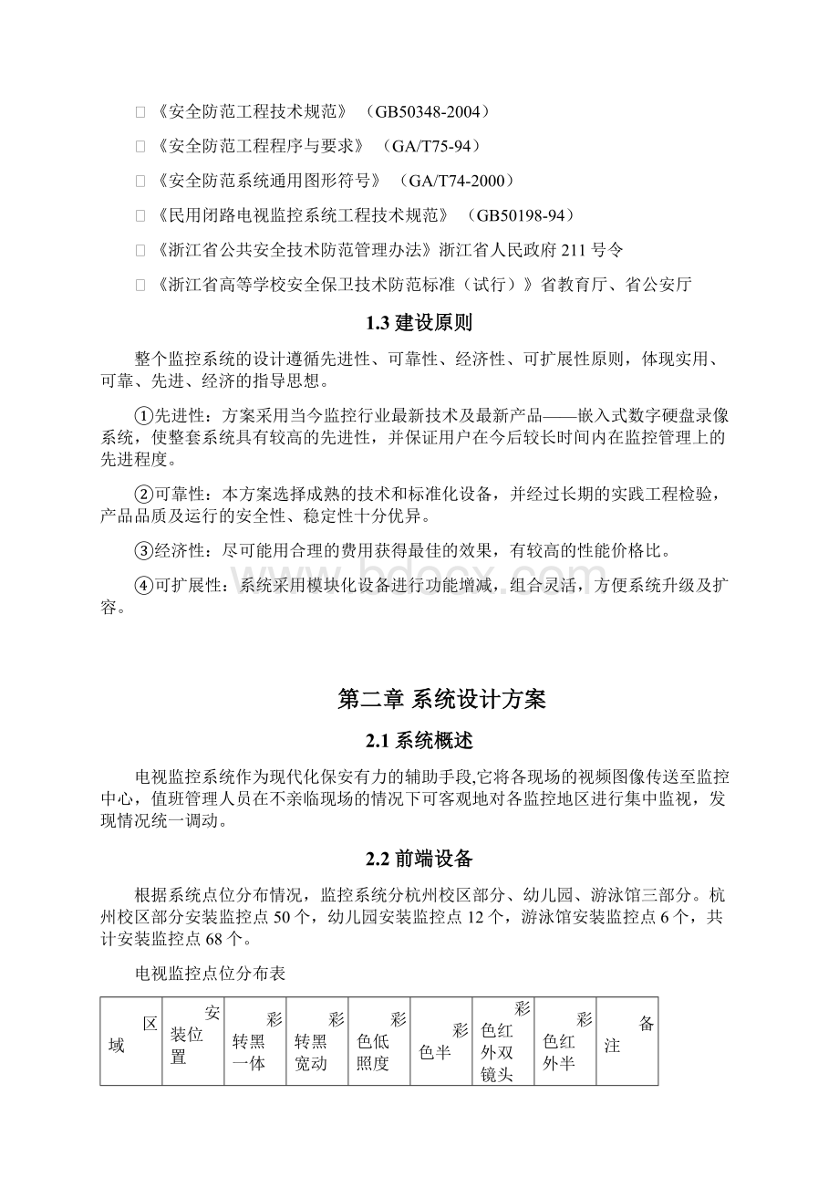 浙江师范大学杭州校区电视监控系统.docx_第2页