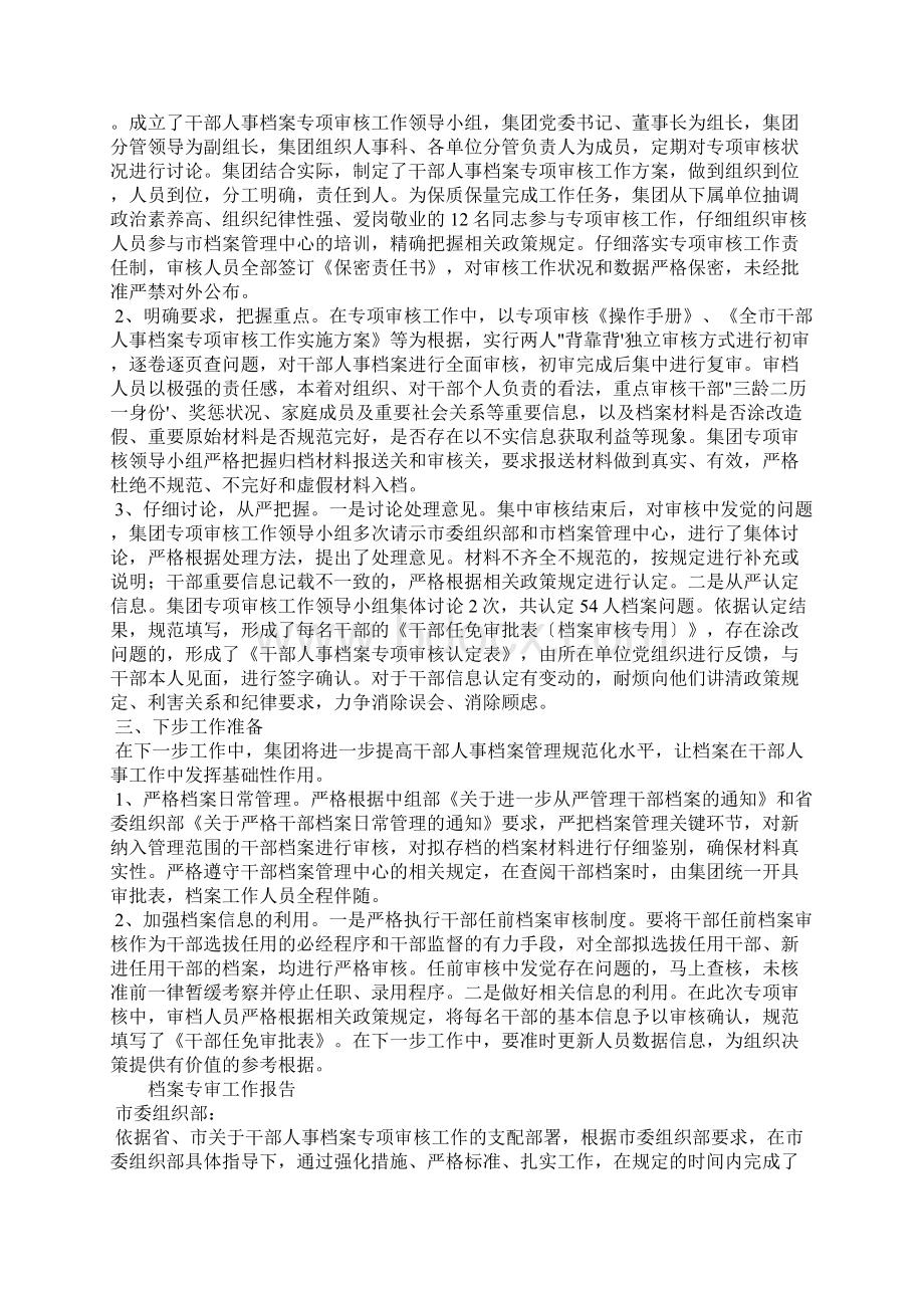 档案专审工作报告Word文档格式.docx_第2页