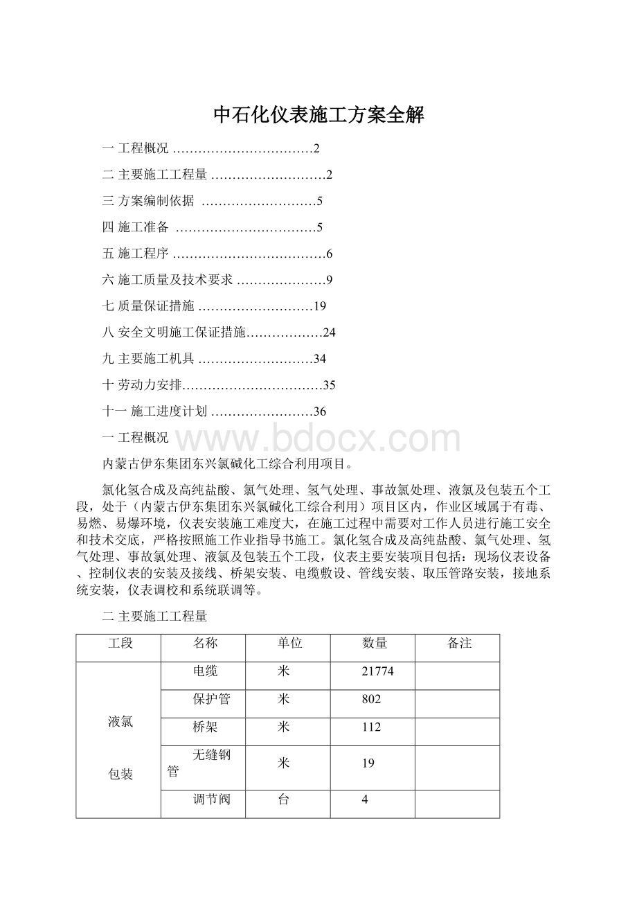 中石化仪表施工方案全解.docx