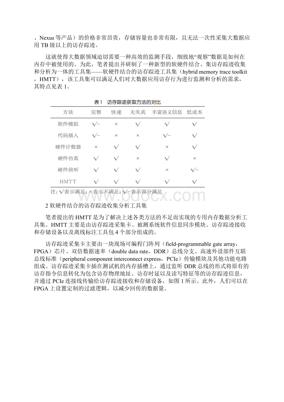 一种软硬件结合的大数据访存踪迹收集分析工具集.docx_第2页