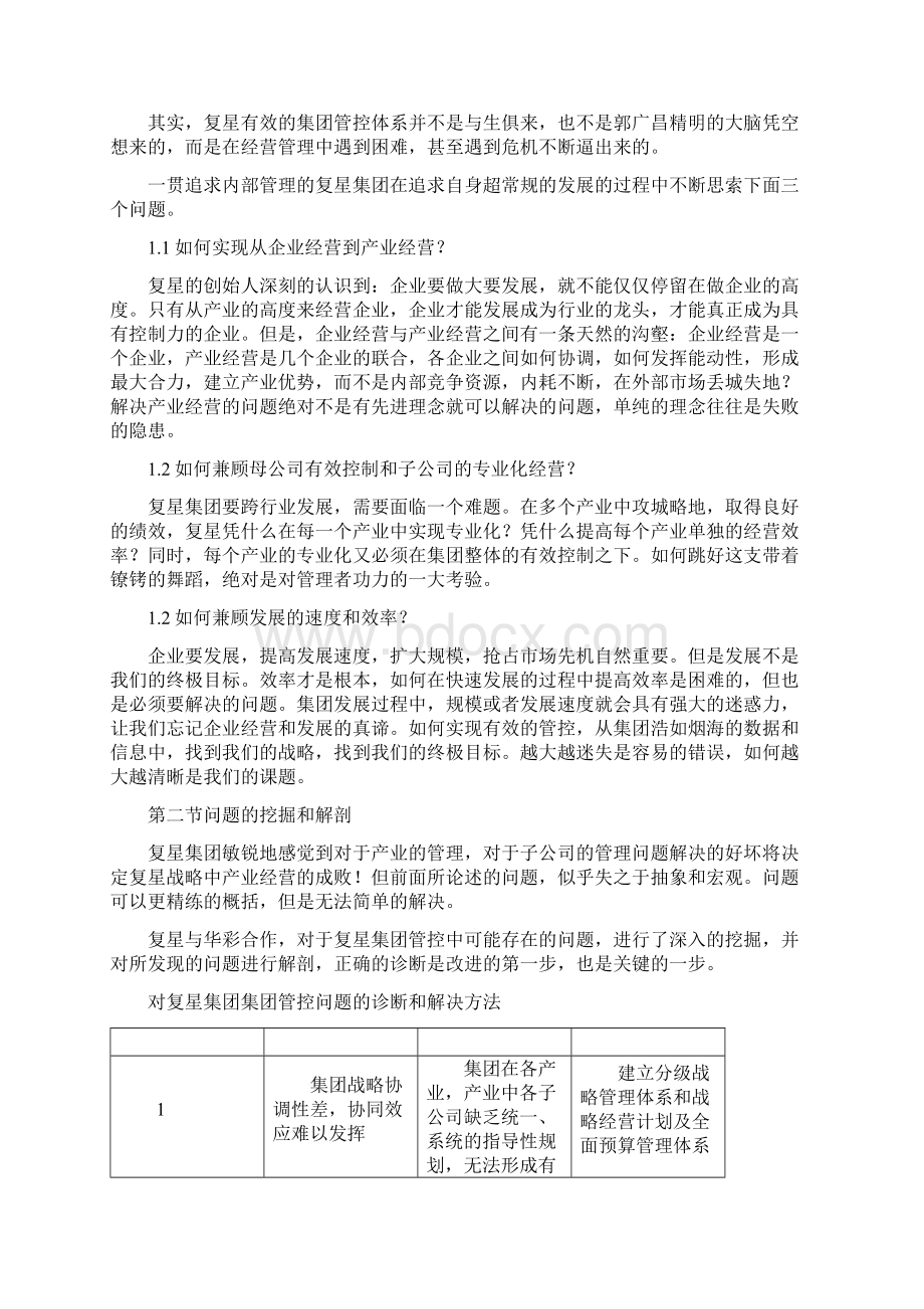 复星集团集团管控体系Word文档下载推荐.docx_第2页