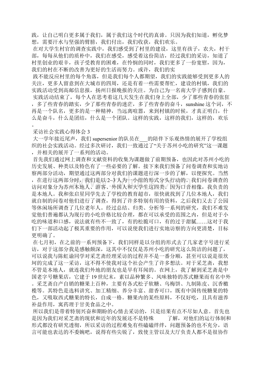 采访社会实践心得体会五篇.docx_第3页