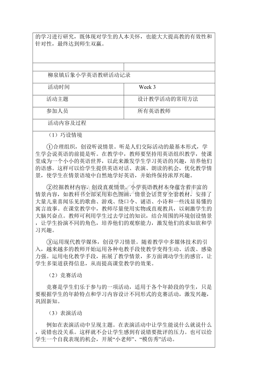 小学英语教研组活动记录表格记录.docx_第2页