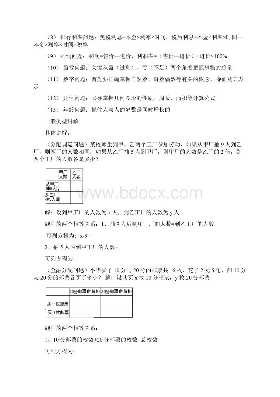 二元一次方程组实际问题应用题分类精选精讲文档格式.docx_第2页