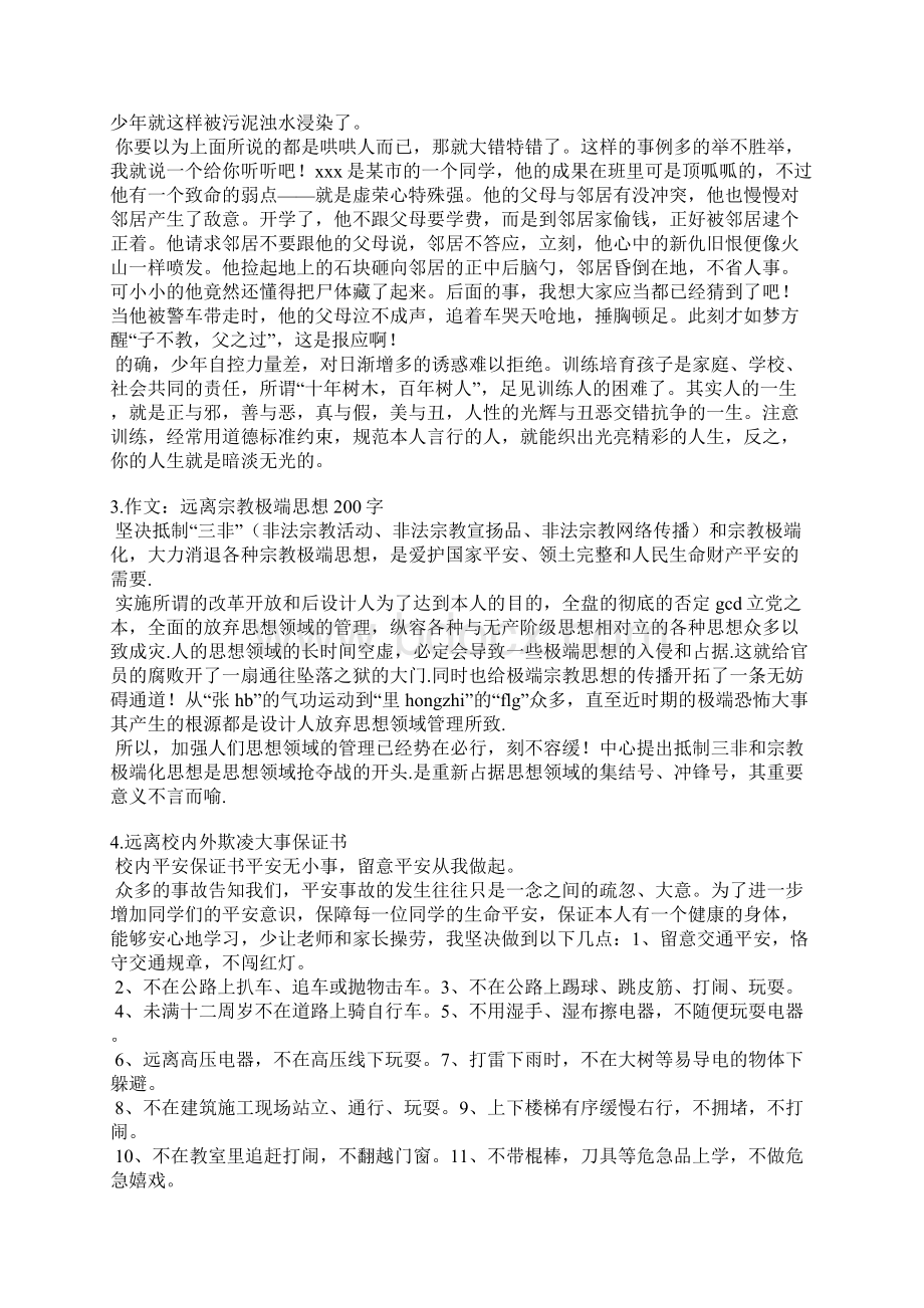 远离极端承诺书文档格式.docx_第2页