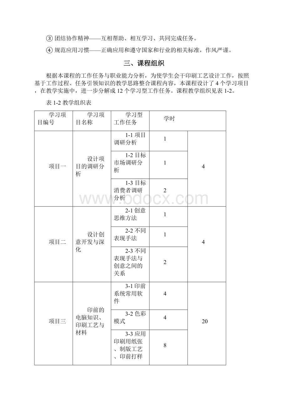 装潢专业《印刷工艺》课程标准.docx_第3页