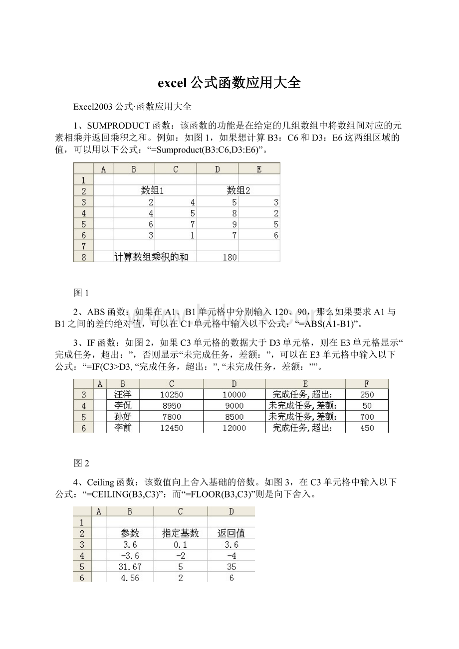 excel公式函数应用大全文档格式.docx_第1页