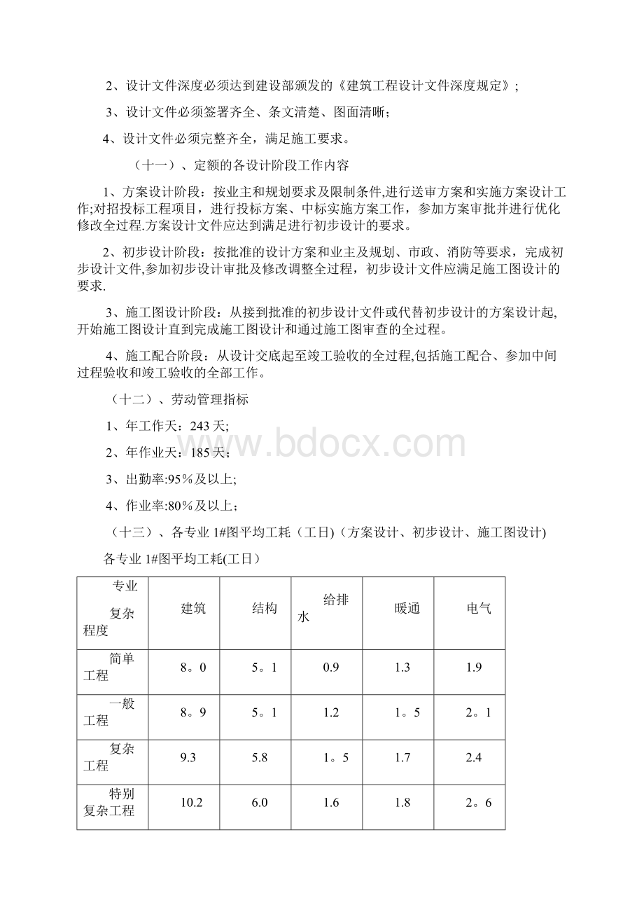 全国建筑设计劳动工日定额版范本模板Word下载.docx_第2页