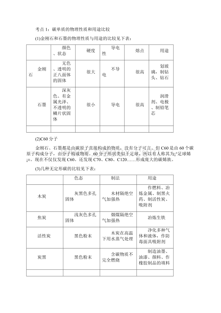 生活中常见的物质碳和碳的氧化物教案.docx_第2页