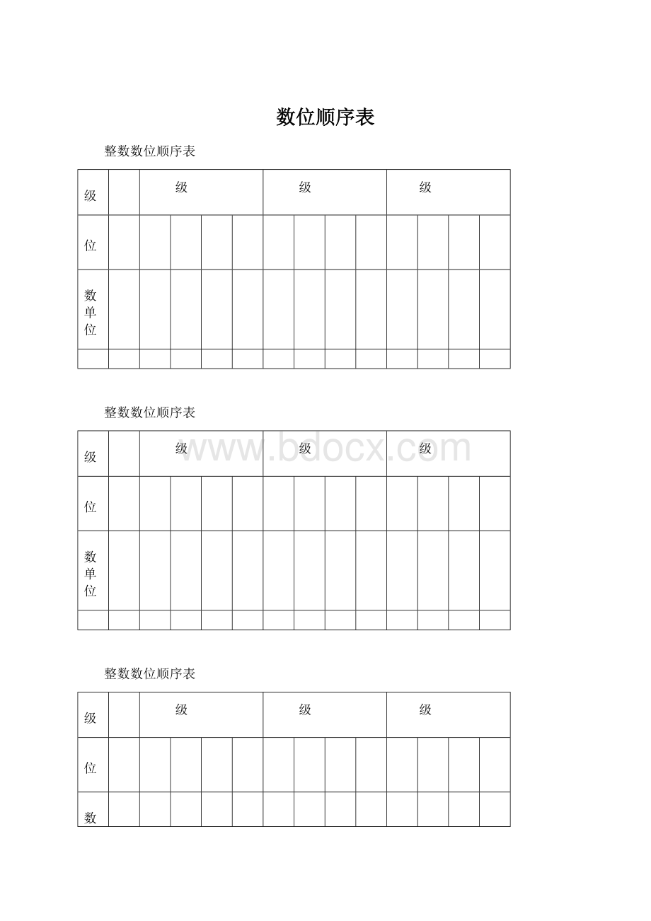 数位顺序表Word文档格式.docx_第1页