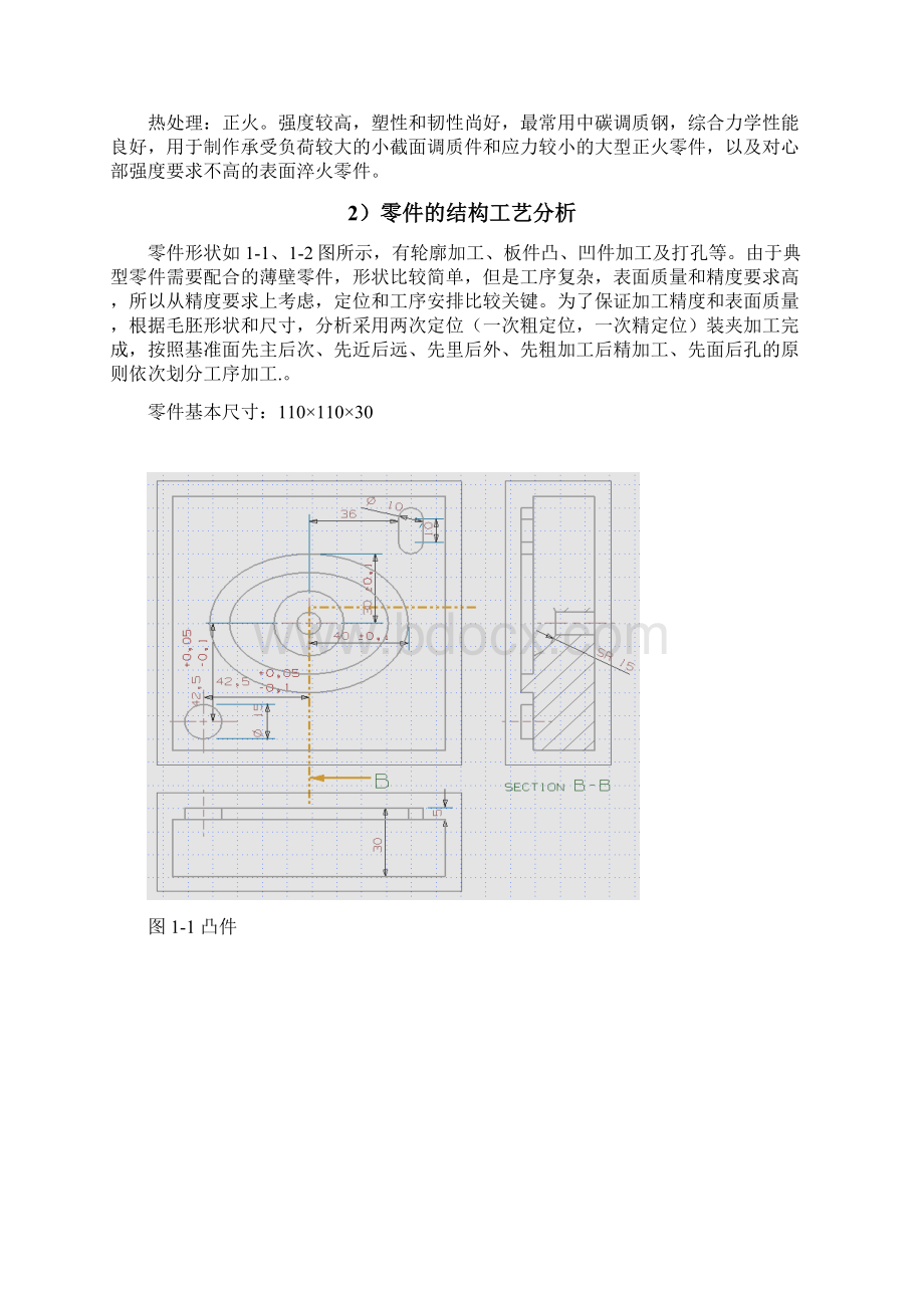 数控铣床零件加工工艺分析与程序设计Word格式文档下载.docx_第2页