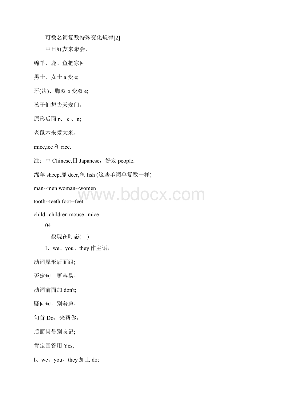 小学到高中全部英语语法顺口溜Word格式.docx_第2页