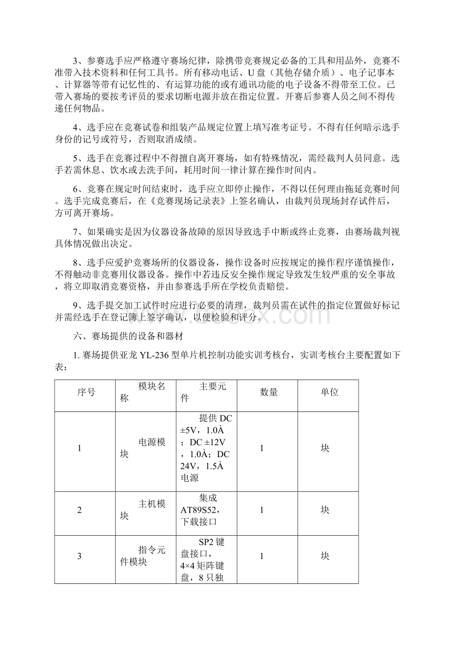 解析安徽省职业院校技能大赛中职组电工电子技术技能大赛单片机控.docx_第2页