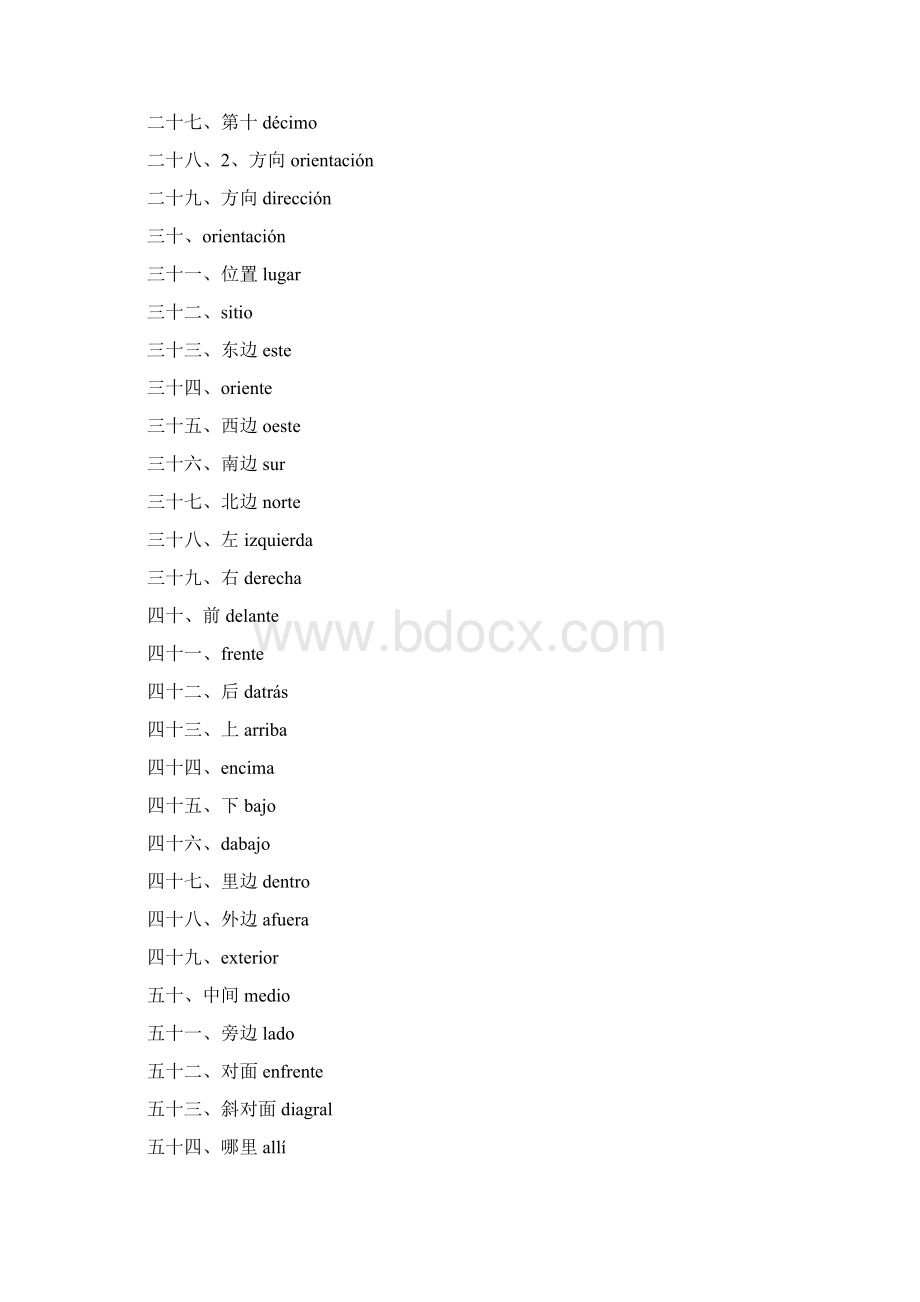 西语日常用语词汇大全.docx_第2页