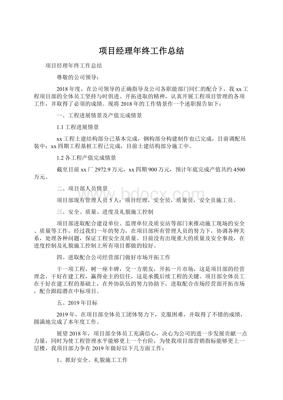 项目经理年终工作总结.docx