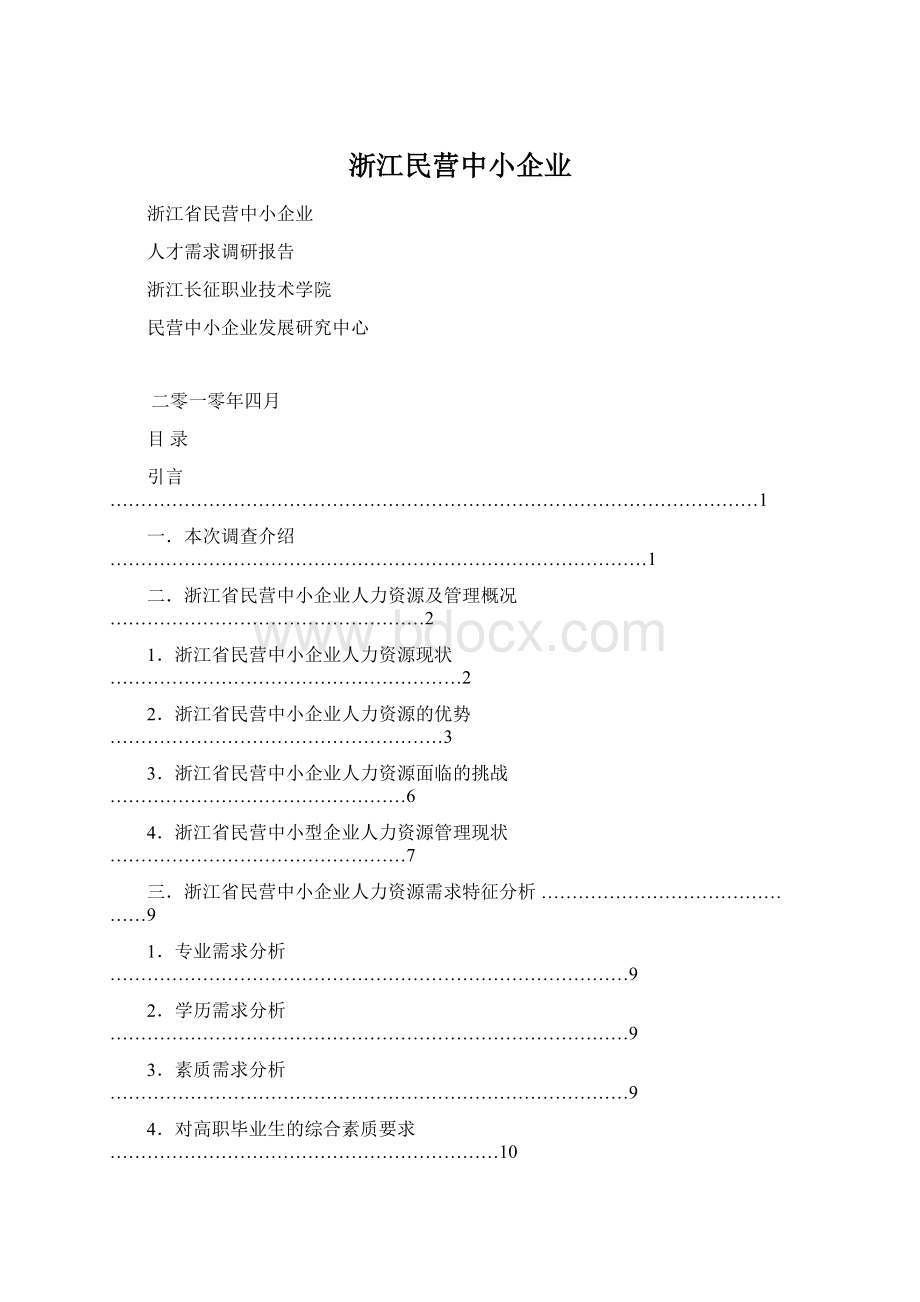 浙江民营中小企业.docx