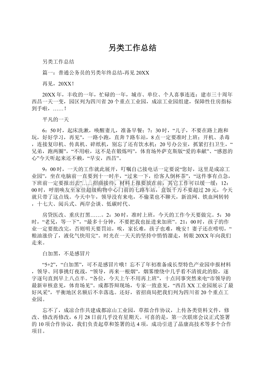 另类工作总结.docx