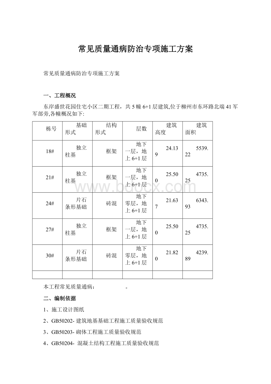 常见质量通病防治专项施工方案Word格式.docx_第1页