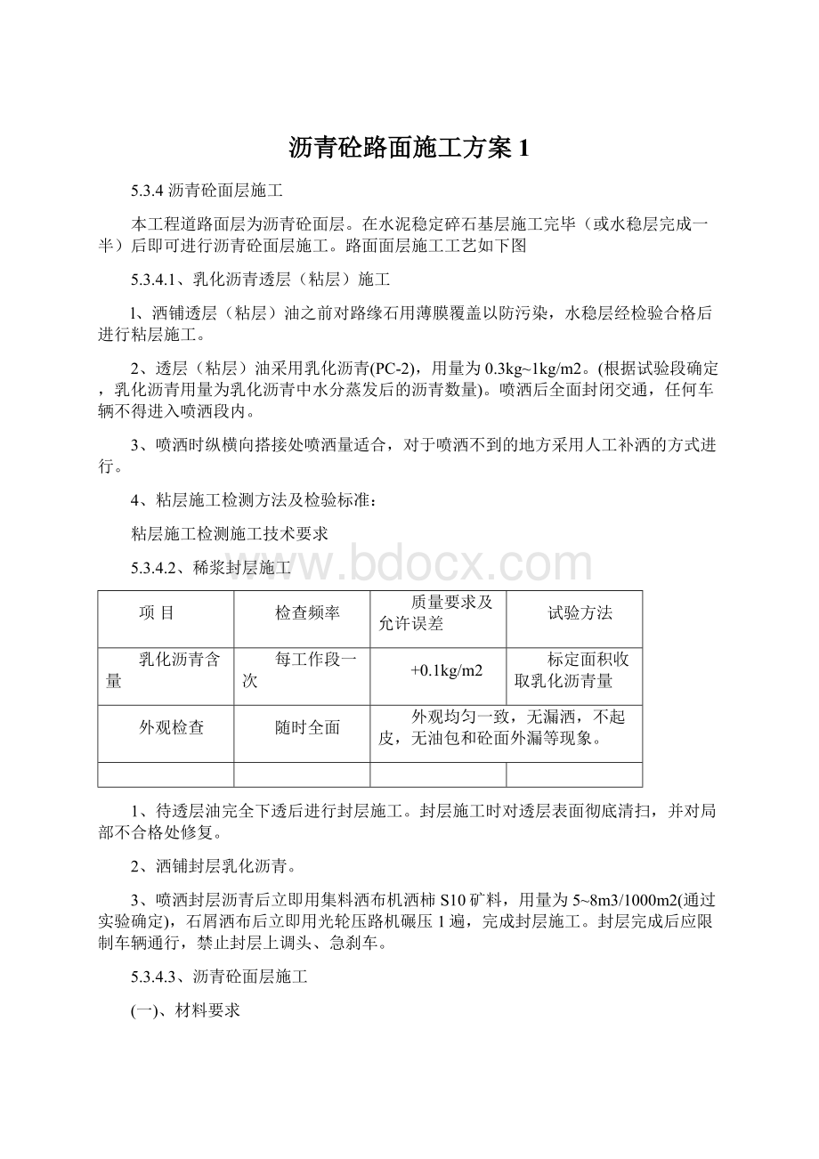 沥青砼路面施工方案1.docx