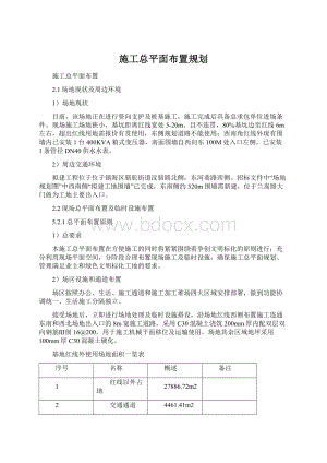 施工总平面布置规划.docx