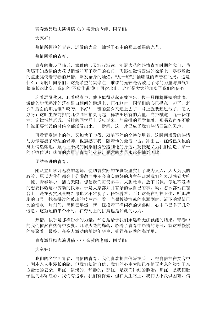 青春激昂励志演讲稿文档格式.docx_第2页