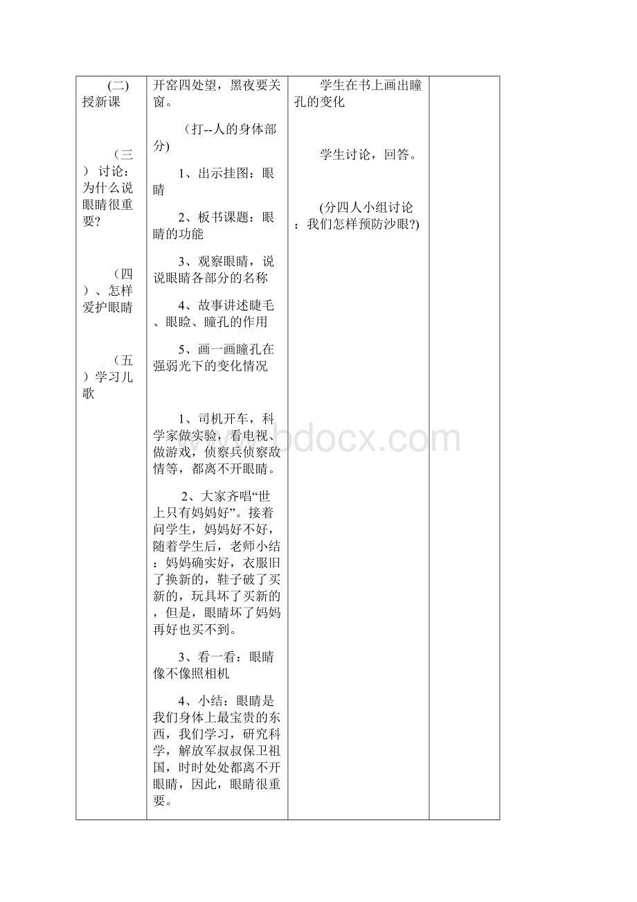 小学一年级健康教育教案 2Word文档格式.docx_第2页