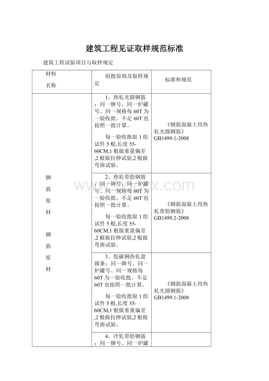 建筑工程见证取样规范标准Word格式.docx_第1页