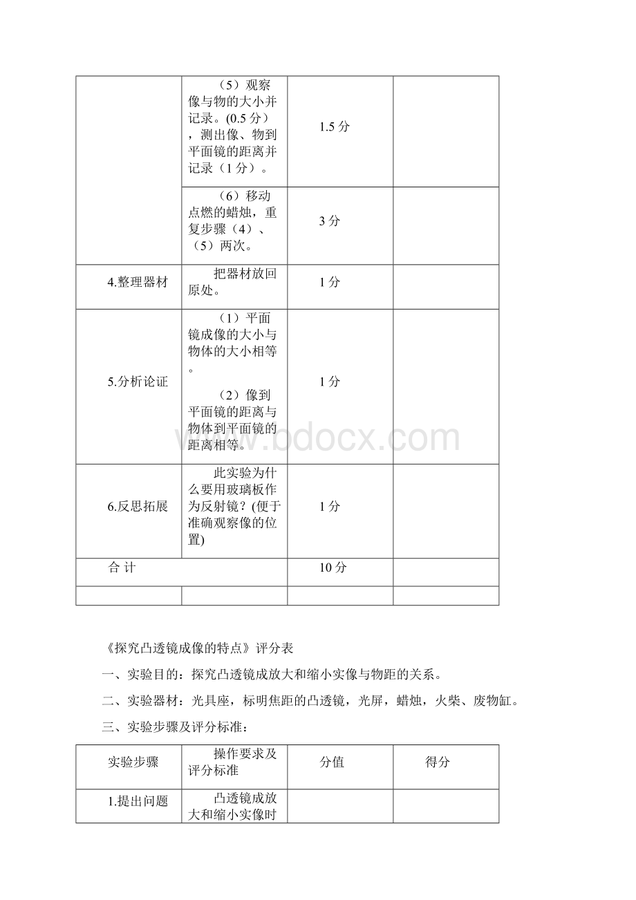 初中物理实验操作考试评分标准.docx_第2页