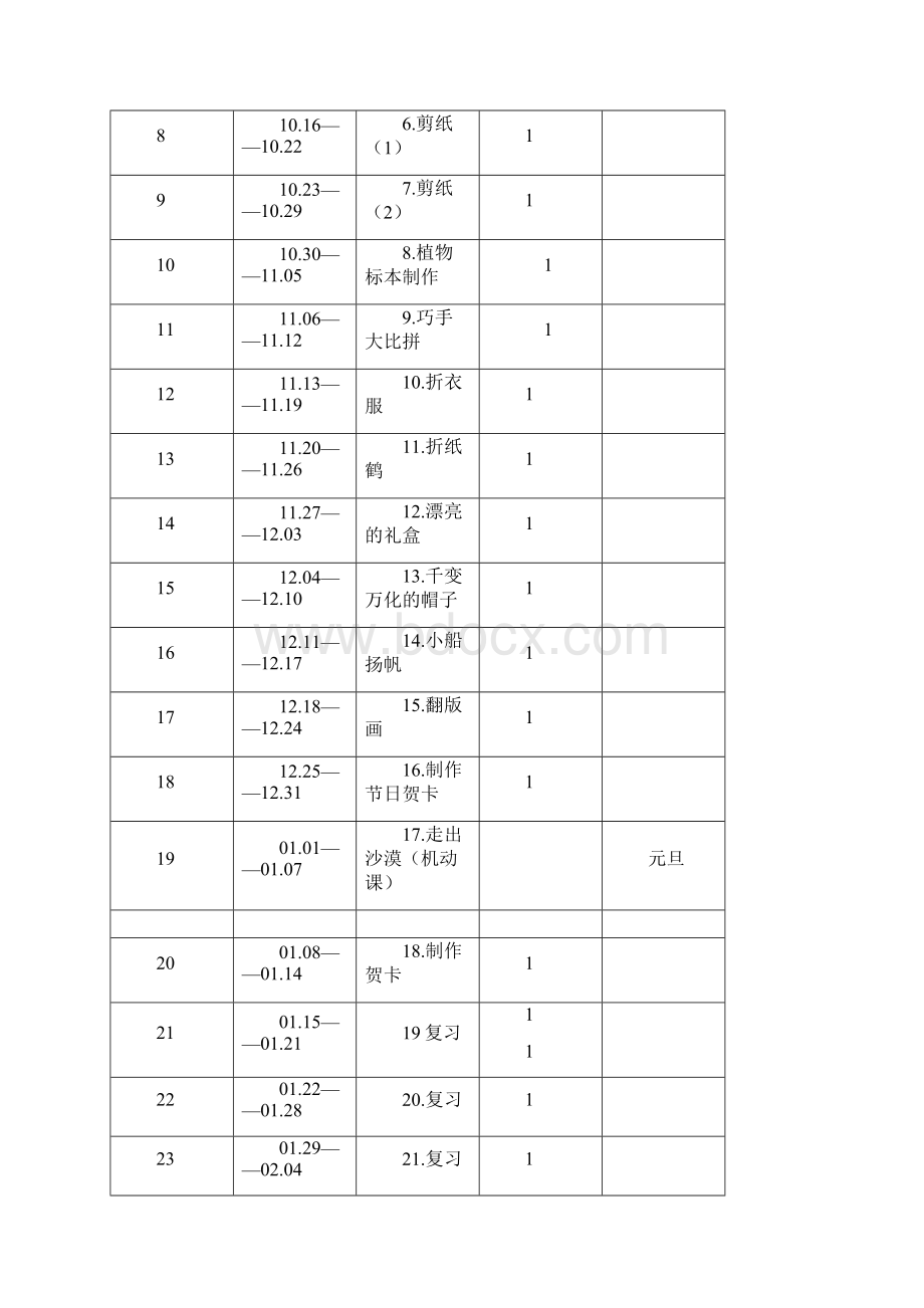 小学二年级第一学期手工制作教案文档格式.docx_第2页