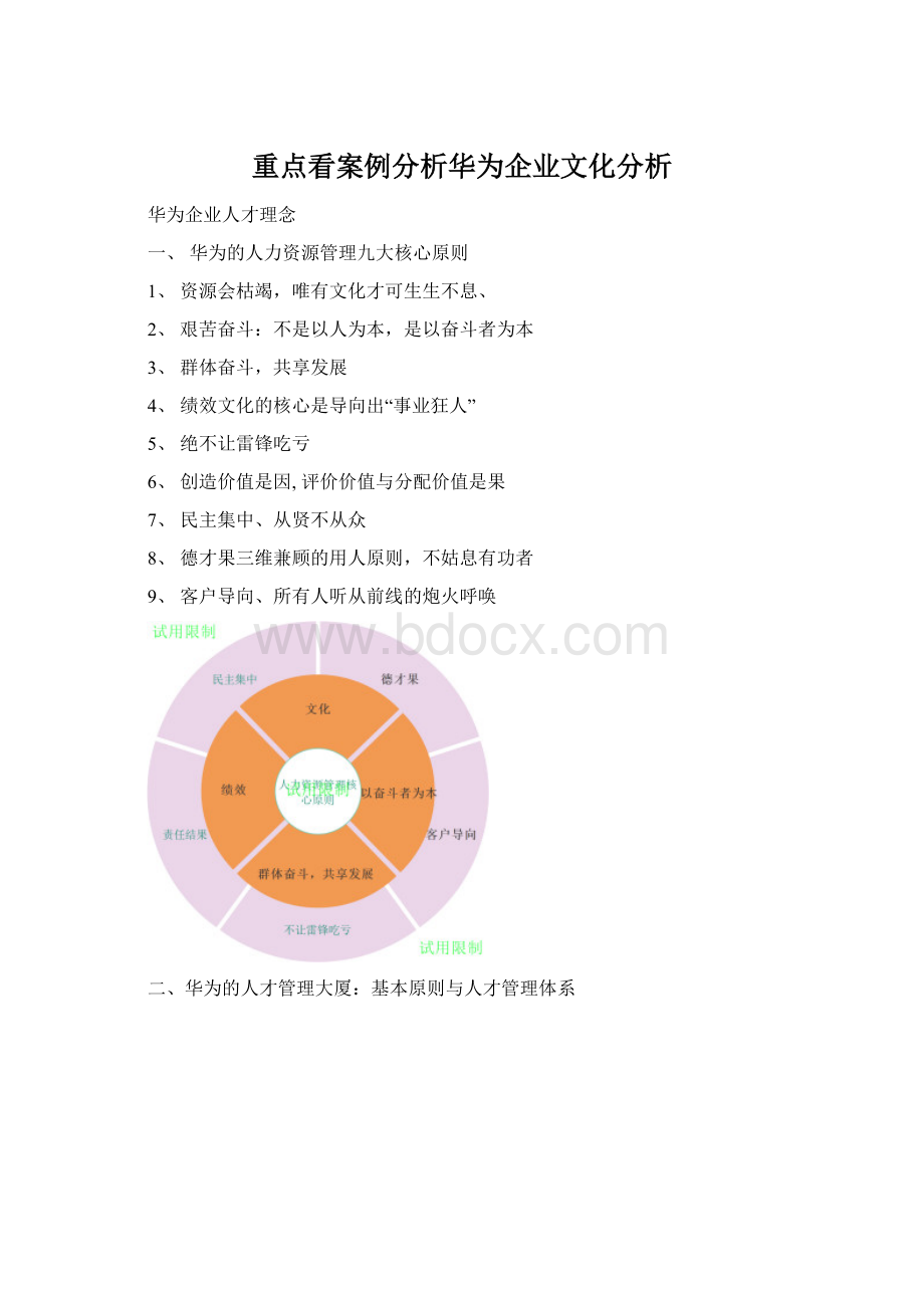 重点看案例分析华为企业文化分析.docx_第1页