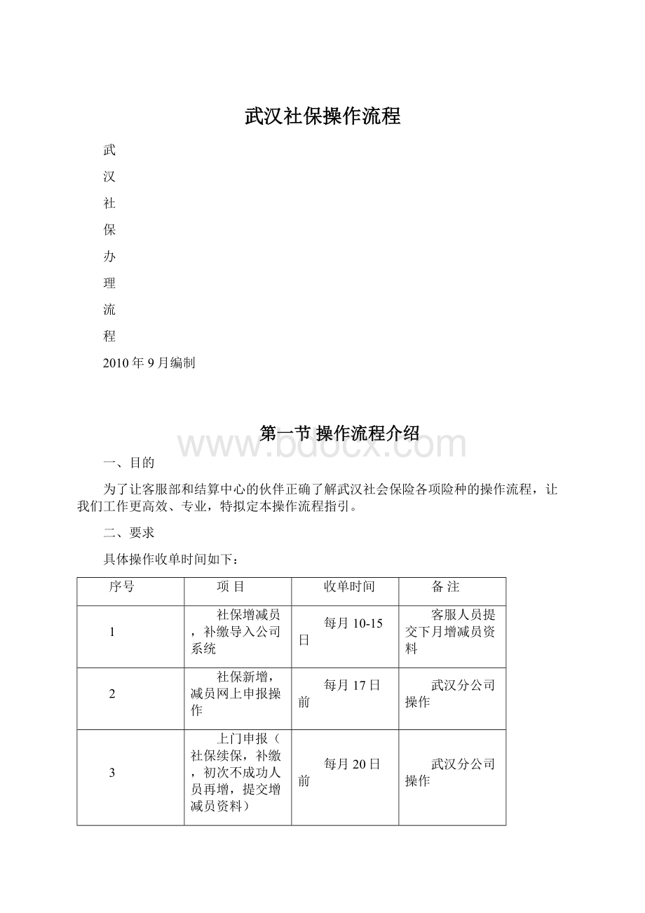 武汉社保操作流程Word格式文档下载.docx_第1页