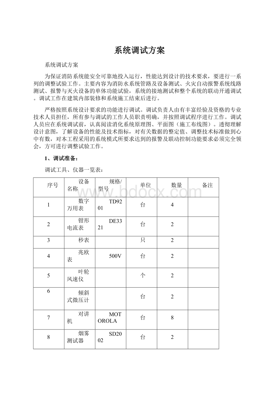 系统调试方案.docx