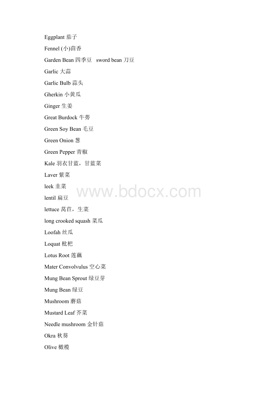 最新各种蔬菜水果中英文名称对照.docx_第2页