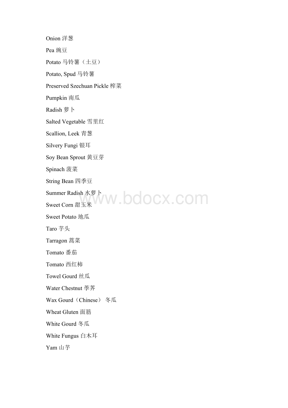 最新各种蔬菜水果中英文名称对照.docx_第3页