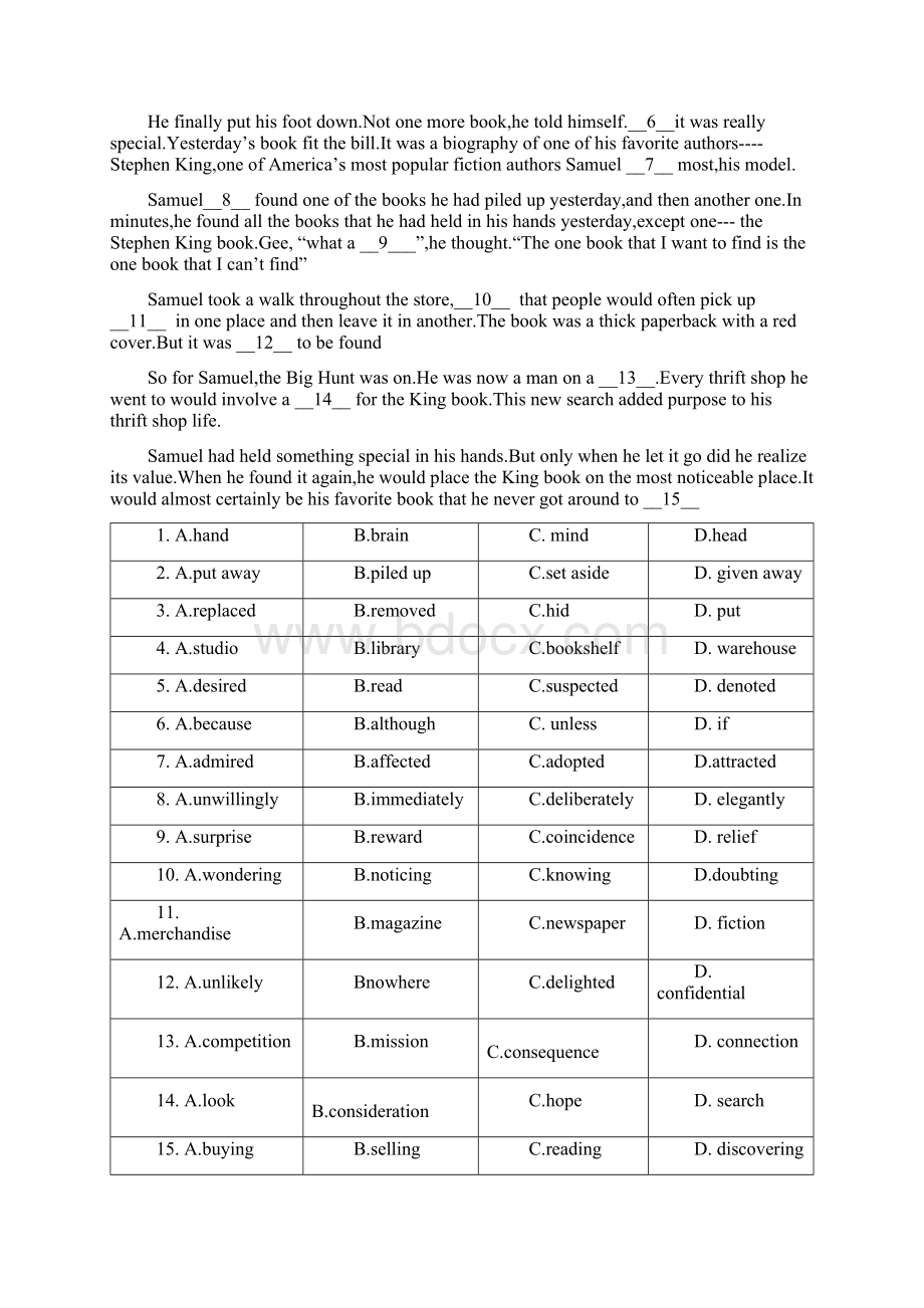 汕头二模word版广东省汕头市届高三第二次模拟考试英语试题 Word版含答案文档格式.docx_第2页