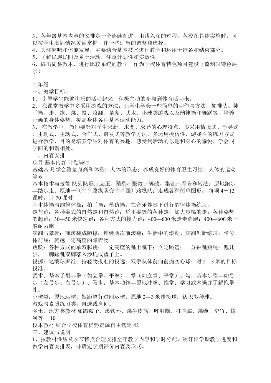 小学体育及健康课程教学计划Word文档下载推荐.docx_第3页