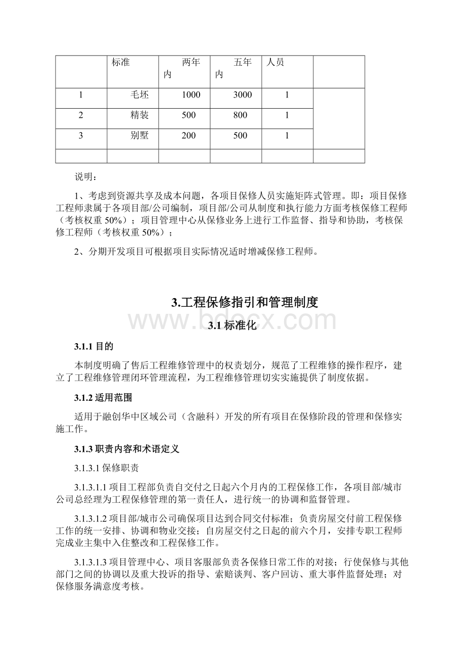 融创华中区域工程保修管理制度试运行.docx_第3页