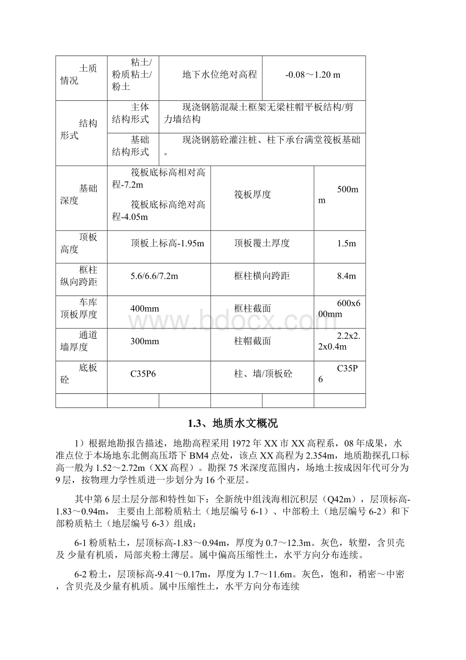 XXX项目 地下车库止漏施工方案Word格式文档下载.docx_第2页