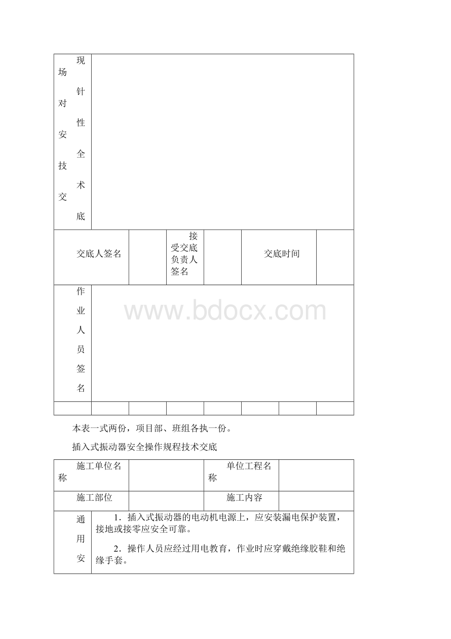 施工现场各工种的安全技术交底书样本.docx_第2页