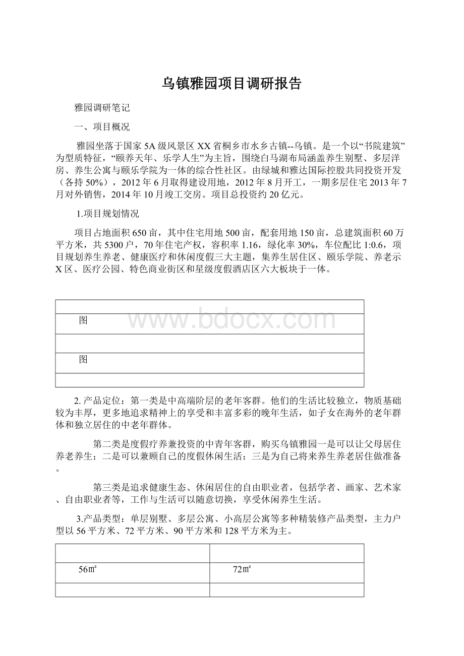 乌镇雅园项目调研报告Word格式文档下载.docx