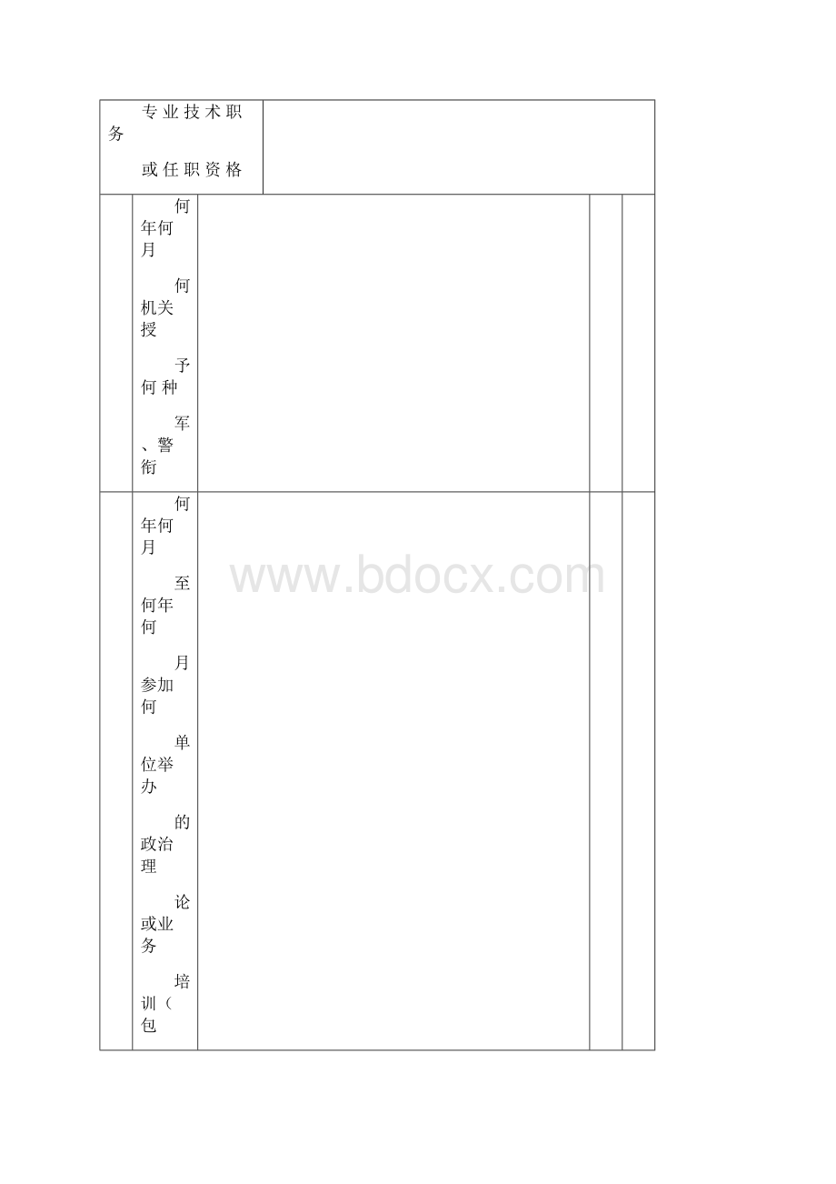 事业单位工作人员个人简历表Word格式文档下载.docx_第3页