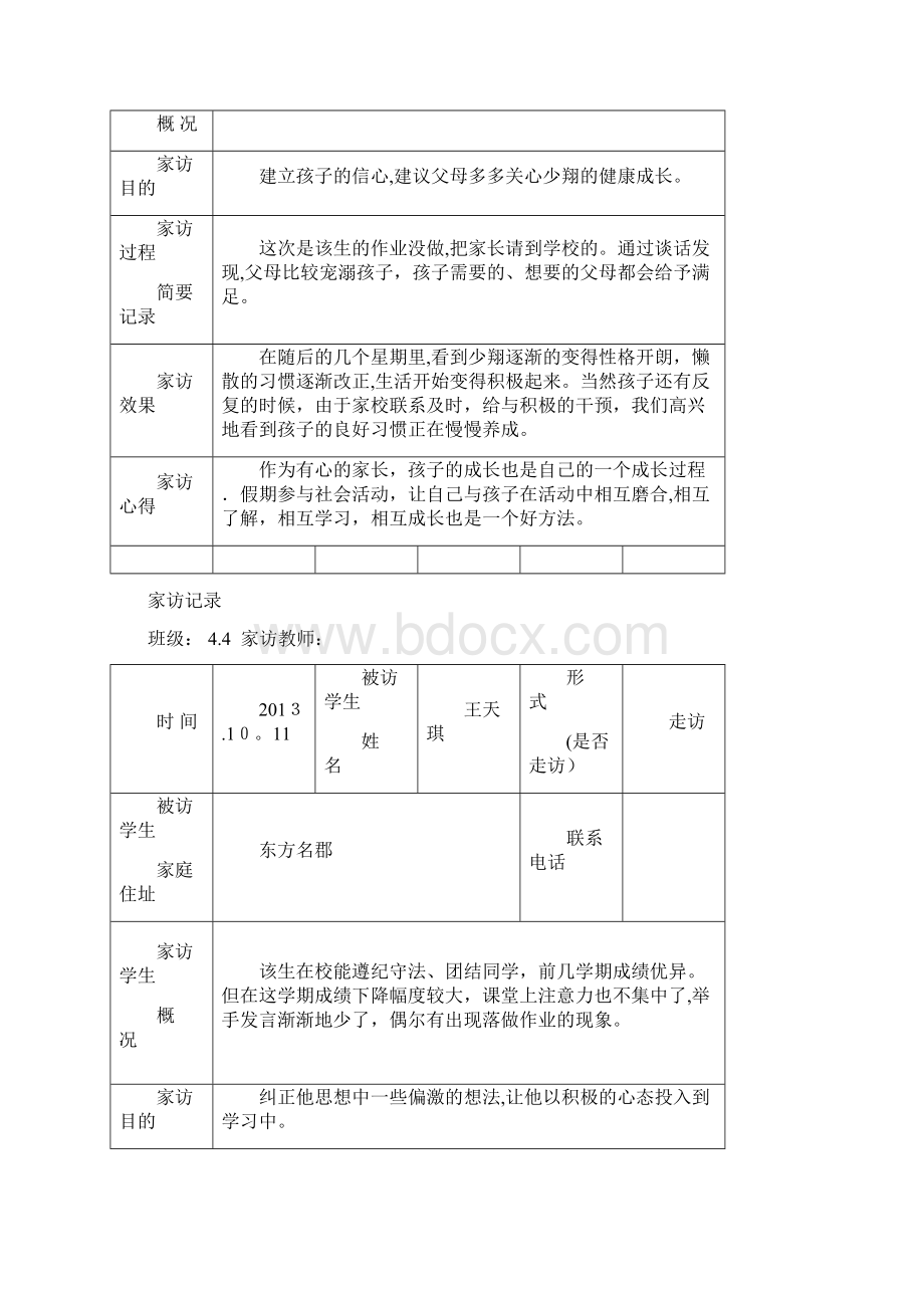 最新小学生家访记录表.docx_第3页