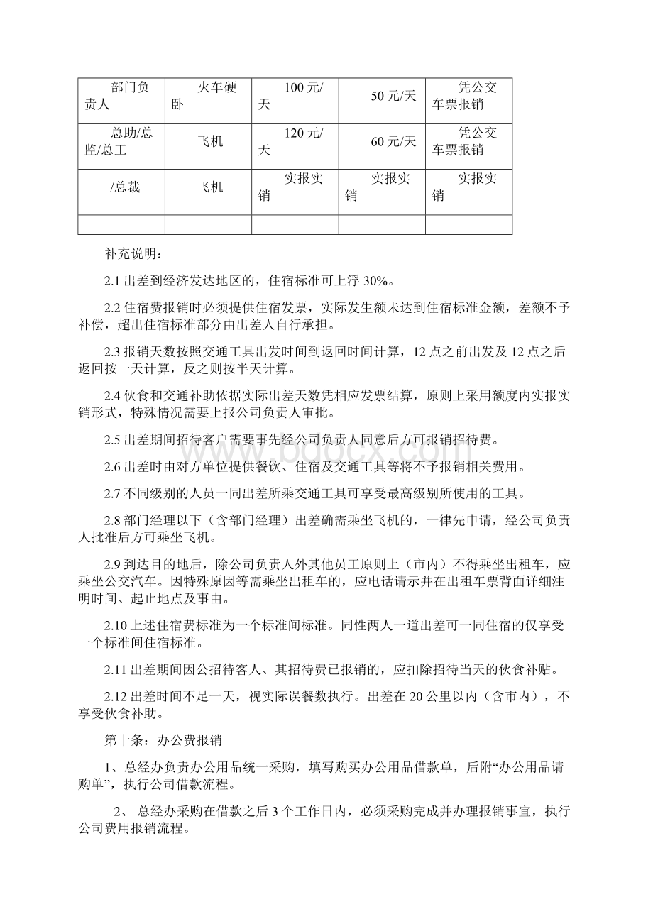 费用报销管理制度细则一Word文档格式.docx_第3页