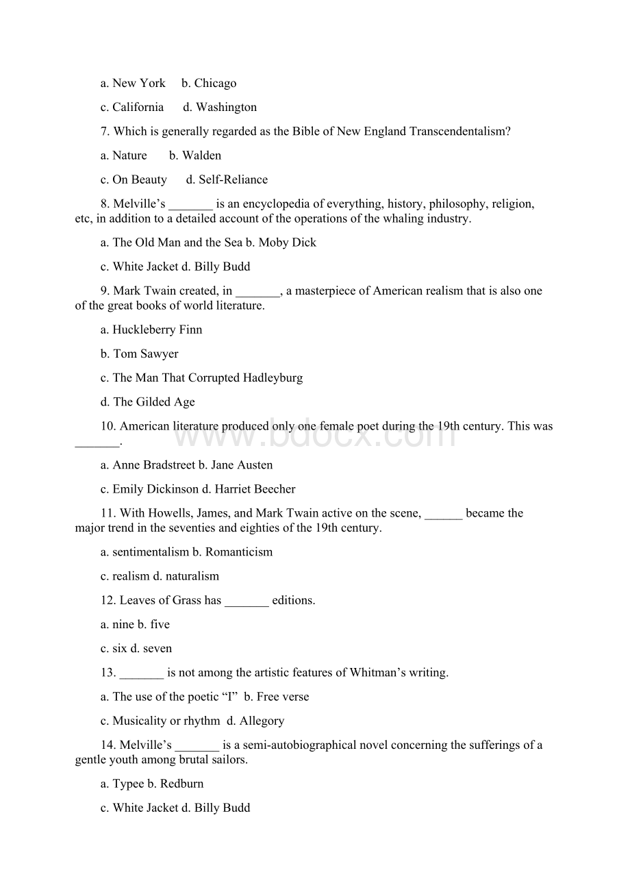 美国文学自测题及答案.docx_第2页