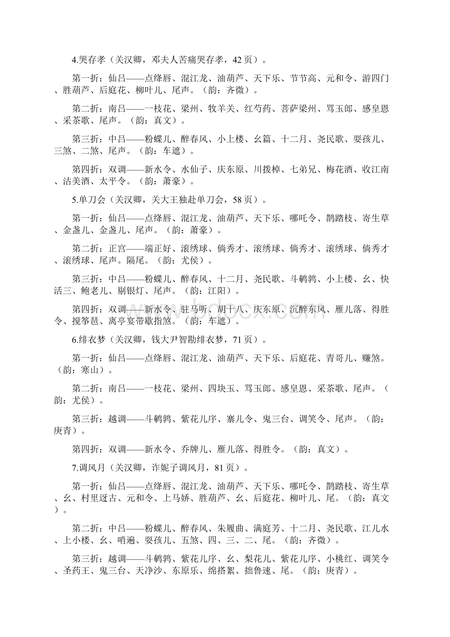 元杂剧宫调和曲牌详录三Word下载.docx_第2页