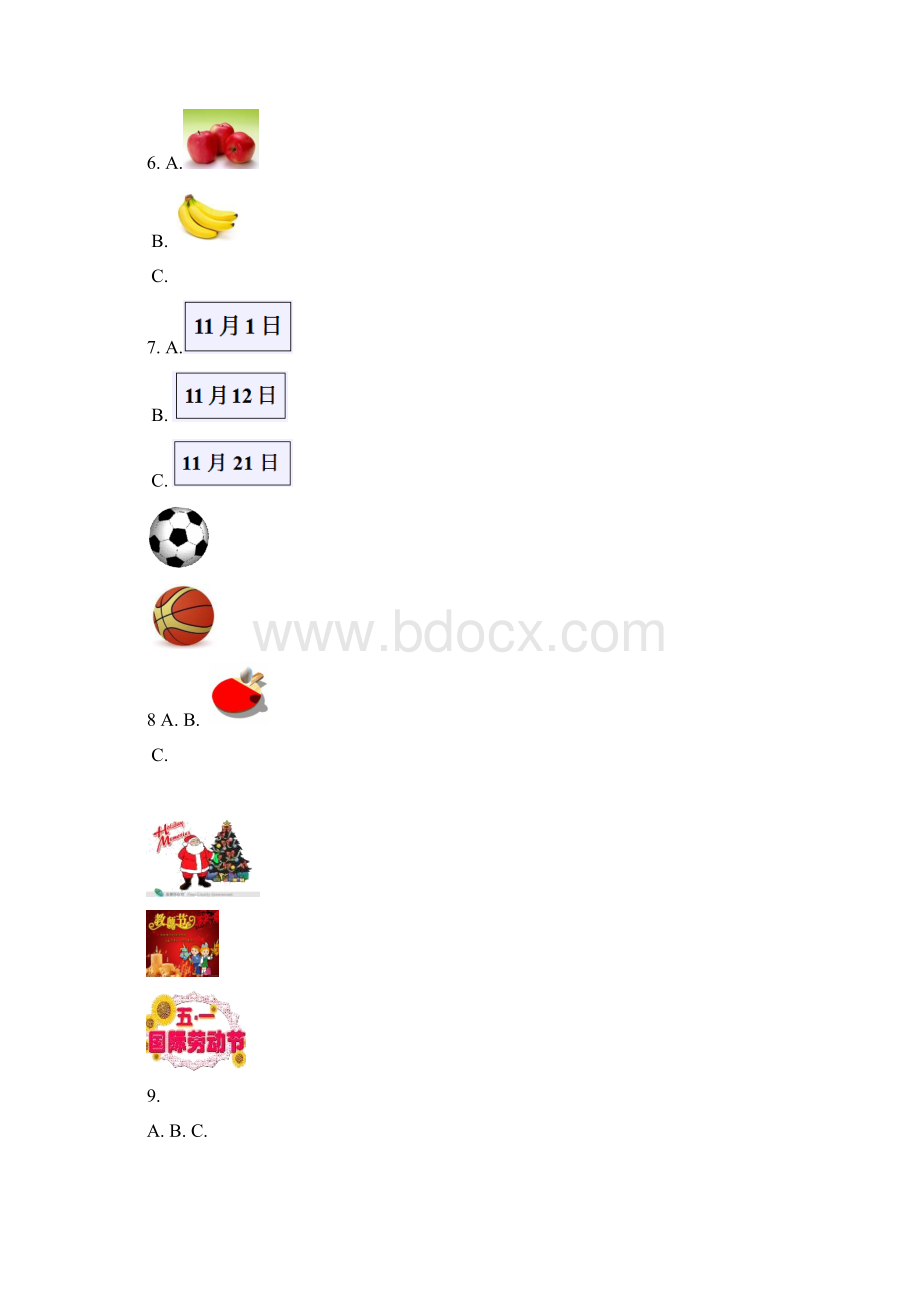 学年人教版英语七年级上册期末试题附答案.docx_第2页