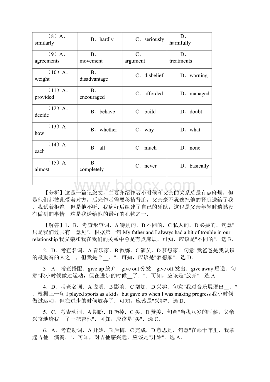 最新初一英语完形填空50篇.docx_第2页