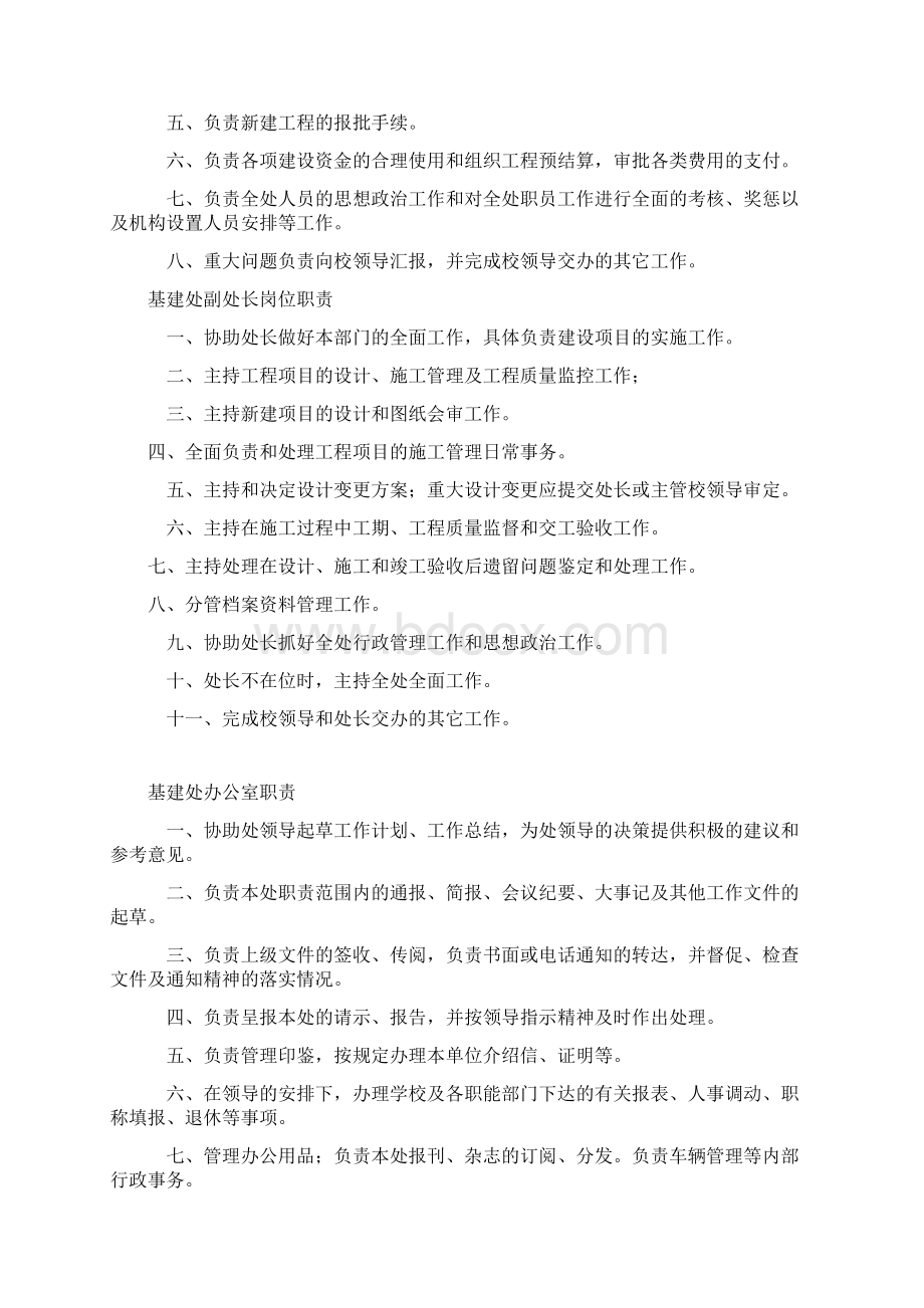 基建部门岗位职能职责Word文档下载推荐.docx_第2页